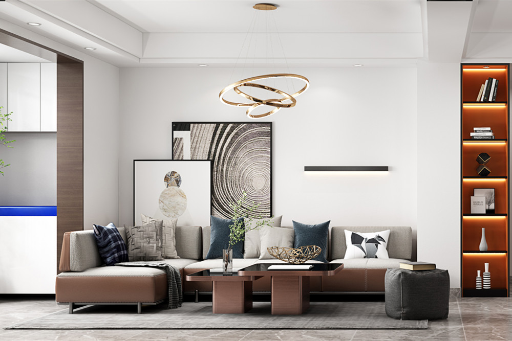 嘉興市中天熙景誠(chéng)品現(xiàn)代簡(jiǎn)約風(fēng)格三居室裝修案例