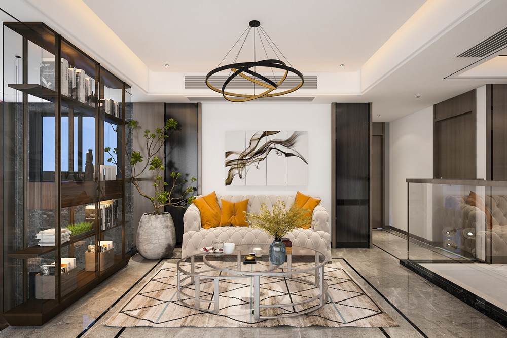 中山市中山融創(chuàng)城輕奢風(fēng)格四居室裝修案例