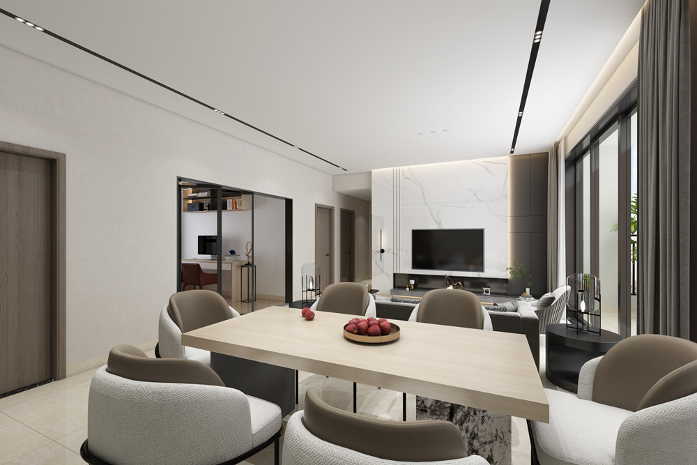 中山市雅居樂民森迪茵湖小鎮(zhèn)現(xiàn)代簡約風(fēng)格三居室裝修案例