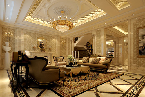 玉林201-300平米歐式風(fēng)格龍湫灣室內(nèi)設(shè)計(jì)效果圖