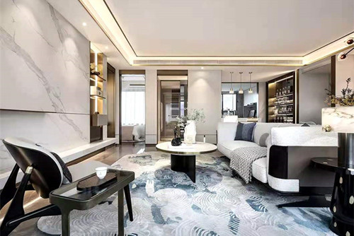 梧州市精通中央公園C區(qū)輕奢風格四居室裝修案例