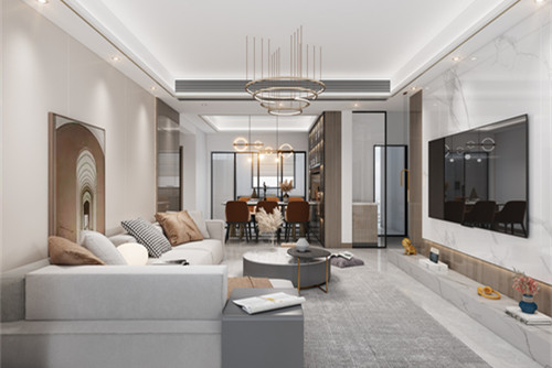 德陽市茶盤街8號院輕奢風(fēng)格三居室裝修案例