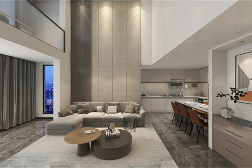 德陽市北斗路19號院現(xiàn)代簡約風(fēng)格三居室裝修案例