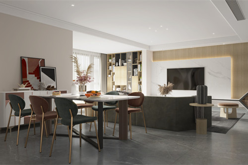 德陽市34號小區(qū)輕奢風(fēng)格三居室裝修案例