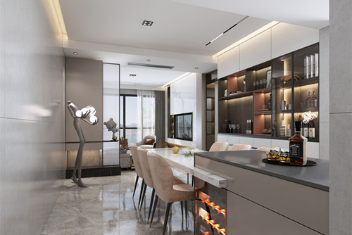 湛江市金地華庭現(xiàn)代簡約風格平層裝修案例