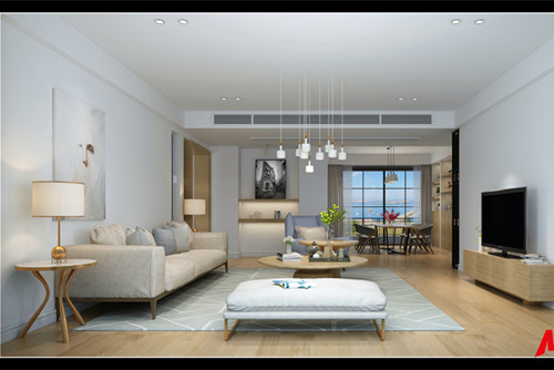 湛江市海港新城現(xiàn)代簡約風(fēng)格三居室裝修案例