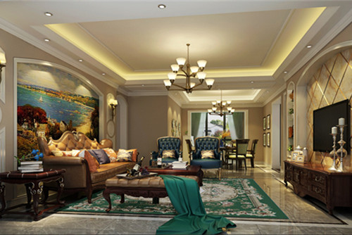 湛江市華盛城市花園歐式風(fēng)格平層裝修案例