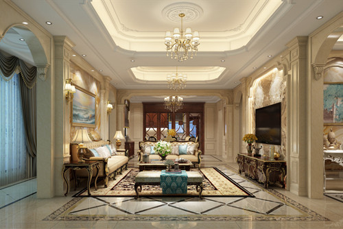 ?？?01平米以上歐式風(fēng)格江畔花園家裝設(shè)計(jì)案例