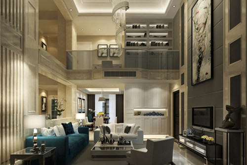 ?？谑辛_牛山玖悅臺(tái)現(xiàn)代簡(jiǎn)約風(fēng)格別墅裝修案例