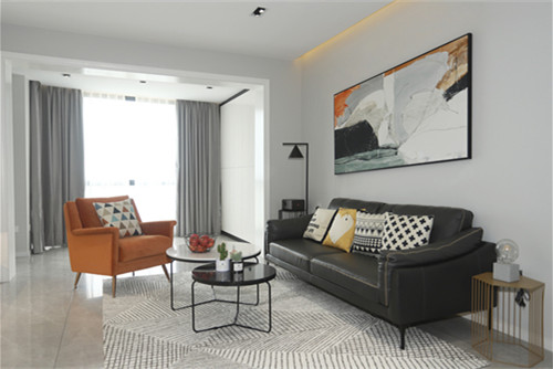 海口市融創(chuàng)無(wú)忌?，F(xiàn)代簡(jiǎn)約風(fēng)格三居室裝修案例