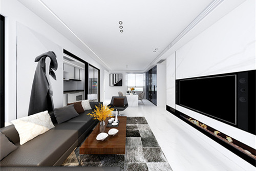 自貢市貢井區(qū)席草田居委會小區(qū)現代簡約風格平層裝修案例