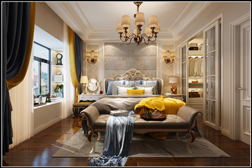 佛山市時代南灣歐式風(fēng)格三居室裝修案例
