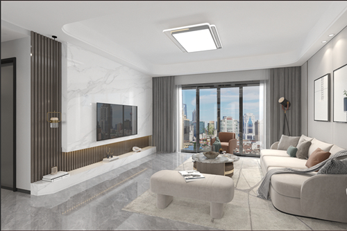 江門市百富園現(xiàn)代風(fēng)格三居室裝修案例