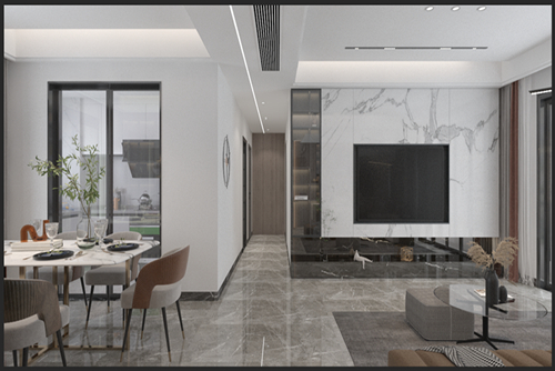 江門市寶庭園現(xiàn)代風格三居室裝修案例