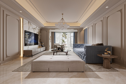 江門市明泰城現(xiàn)代簡(jiǎn)約風(fēng)格三居室裝修案例