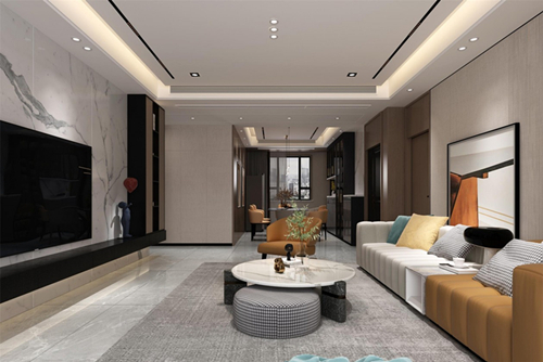 江門(mén)市融創(chuàng)御府現(xiàn)代風(fēng)格三居室裝修案例