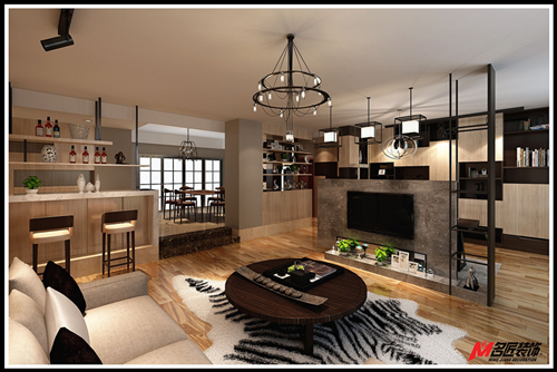 廣州市天譽(yù)半島花園新中式風(fēng)格三居室裝修案例