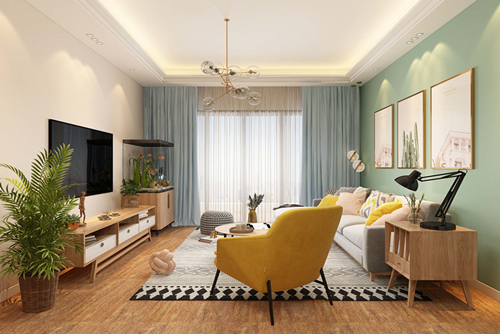 廣州市樂意居花苑北歐風格四居室裝修案例