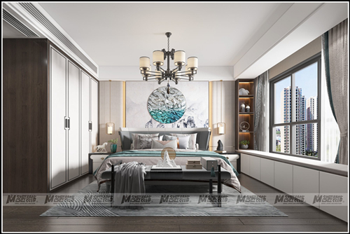 湖州市新大&middot;和睿府新中式風(fēng)格四居室裝修案例