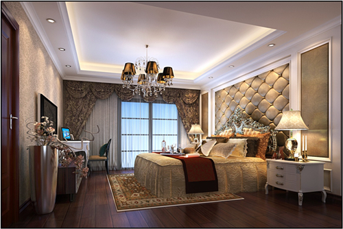 海口市昌茂翰林西苑歐式風格三居室裝修案例