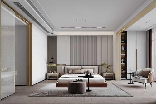 海口市現(xiàn)代花園二期輕奢風(fēng)格平層裝修案例