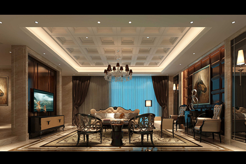 合肥市通和&middot;星辰同輝歐式風格別墅裝修案例