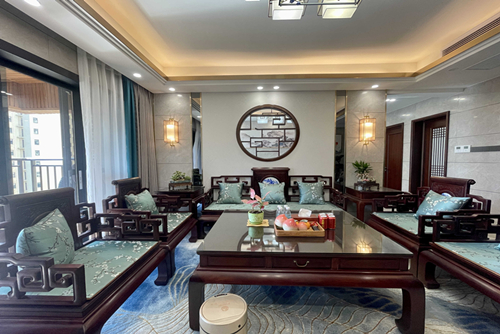 江門市十里方圓新中式風格四居室裝修案例