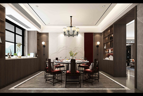 茂名市富怡家園新中式風(fēng)格別墅裝修案例