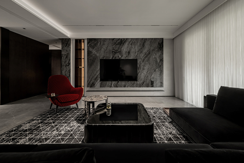 中山市萬通豪庭現(xiàn)代風格三居室裝修案例