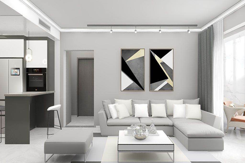 珠海市鵬瑞&middot;珠澳灣中心現(xiàn)代簡約風格三居室裝修案例