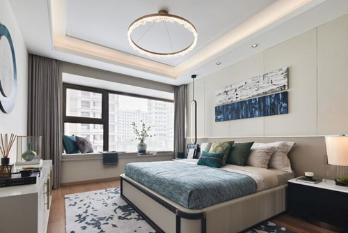 汕頭市海悅城市廣場新中式風(fēng)格四居室裝修案例