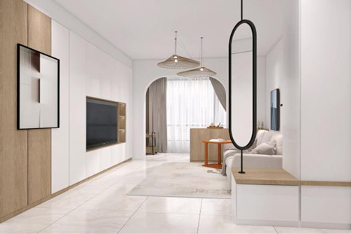 汕頭市碧海藍(lán)天花園現(xiàn)代簡約風(fēng)格三居室裝修案例