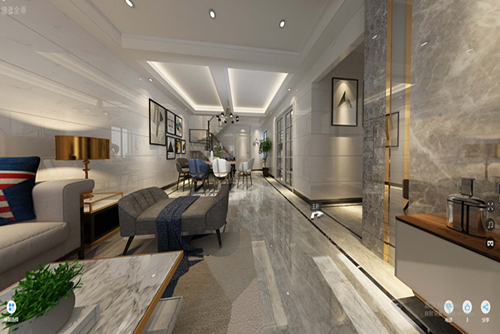 廣州市雅郡花園輕奢風格復式裝修案例