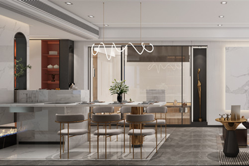 中山市麗豪花園現(xiàn)代簡約風(fēng)格四居室裝修案例