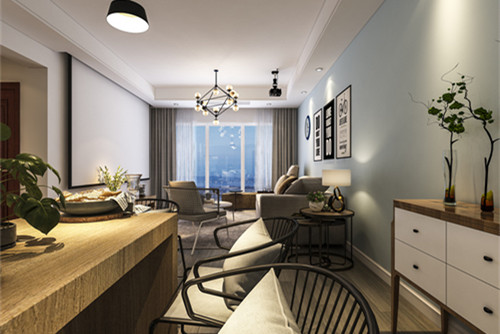 中山市錦繡龍灣北歐風(fēng)格三居室裝修案例