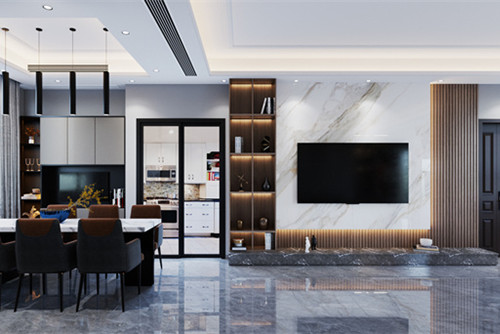 中山市龍光海悅城邦現(xiàn)代簡約風(fēng)格四居室裝修案例