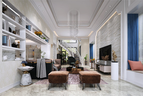 中山市純棉時代新中式風格別墅裝修案例