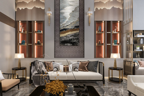 德陽市濱湖.之春輕奢風格別墅裝修案例