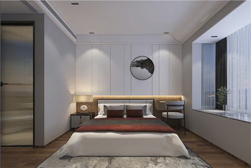 莆田市安達(dá)路小區(qū)新中式風(fēng)格三居室裝修案例