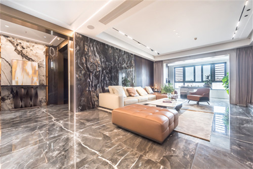 海口市濱河華庭輕奢風格四居室裝修案例