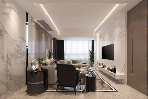 莆田市壩壟社區(qū)現(xiàn)代簡約風格四居室裝修案例