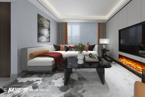 珠海市時代山湖海&middot;兼得輕奢風格二居室裝修案例