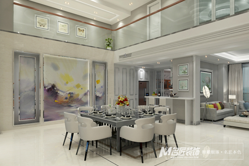 珠海市時代傾城&middot;雙生花現(xiàn)代簡約風(fēng)格復(fù)式裝修案例